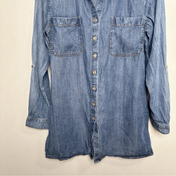 Cloth & Stone Womens Xsmall Chambray Button Shirt - Picture 10 of 16